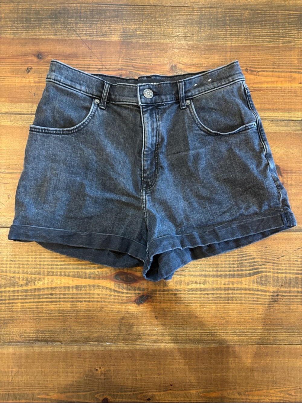 Express Black Wash Denim Shorts